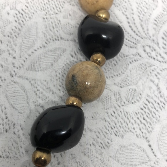 Vintage handmade funky african safari beaded statement necklace - Picture 4 of 6